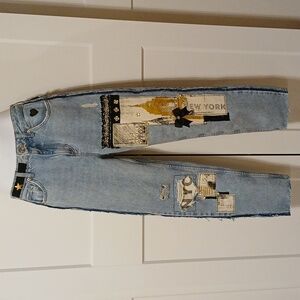 UPCYCLED EMBELLISHED JEANS